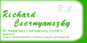 richard csernyanszky business card